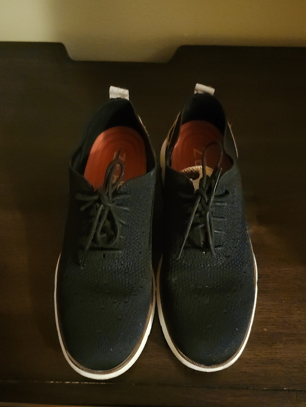 Cole Haan Black Knit Lace-Up Women's Flats